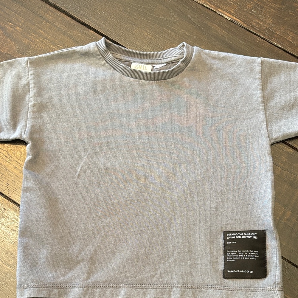 Zara Kids Heather Gray Short Sleeve Tee